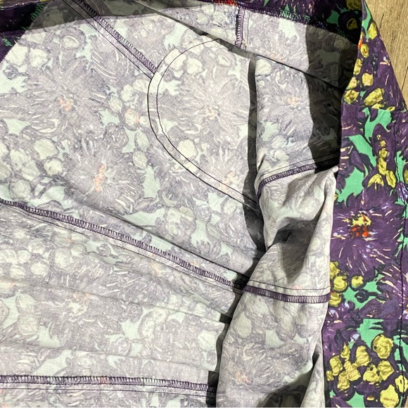 J. Crew Elsie Full Skirt in Purple Multi-Color Nightfall Floral Pattern Size 6 - Picture 11 of 13